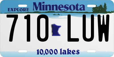 MN license plate 710LUW