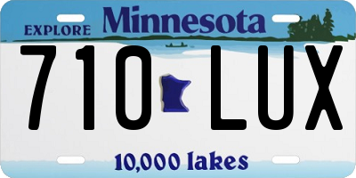 MN license plate 710LUX