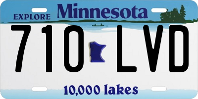 MN license plate 710LVD