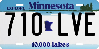 MN license plate 710LVE