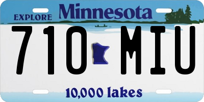 MN license plate 710MIU