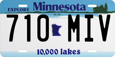 MN license plate 710MIV
