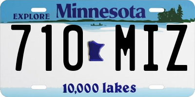 MN license plate 710MIZ