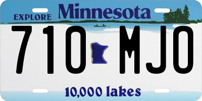 MN license plate 710MJO