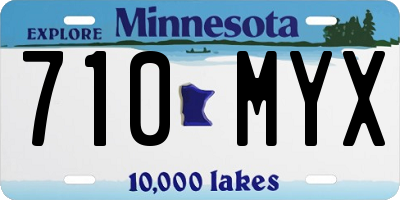 MN license plate 710MYX