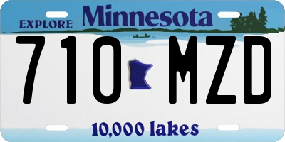 MN license plate 710MZD