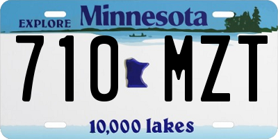 MN license plate 710MZT