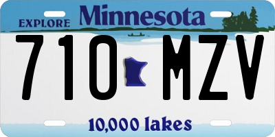 MN license plate 710MZV