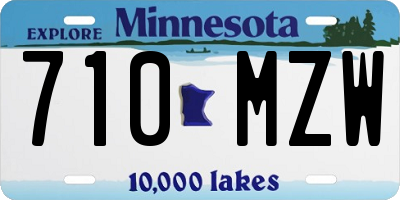 MN license plate 710MZW