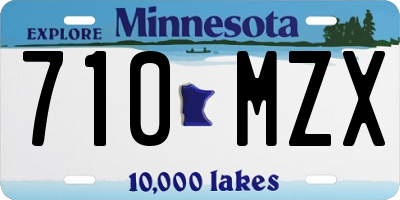 MN license plate 710MZX