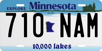 MN license plate 710NAM