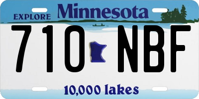 MN license plate 710NBF