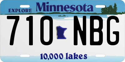 MN license plate 710NBG
