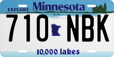 MN license plate 710NBK