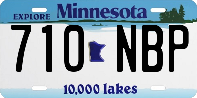 MN license plate 710NBP