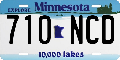 MN license plate 710NCD