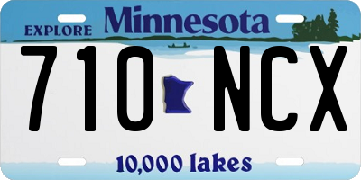 MN license plate 710NCX