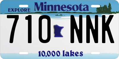 MN license plate 710NNK