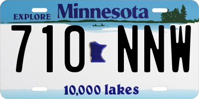 MN license plate 710NNW