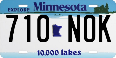 MN license plate 710NOK