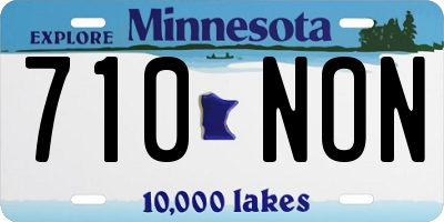 MN license plate 710NON