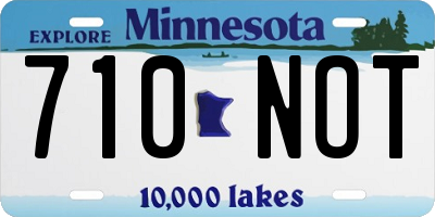 MN license plate 710NOT
