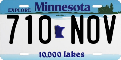 MN license plate 710NOV