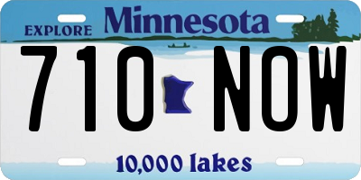 MN license plate 710NOW