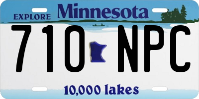 MN license plate 710NPC
