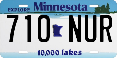 MN license plate 710NUR