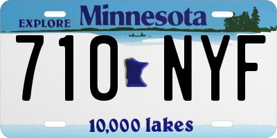 MN license plate 710NYF