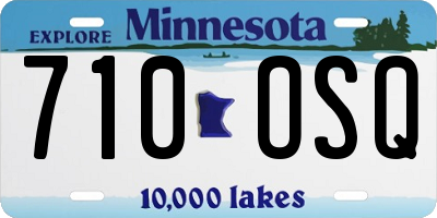 MN license plate 710OSQ