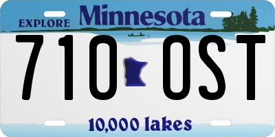 MN license plate 710OST