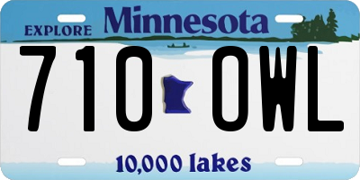 MN license plate 710OWL