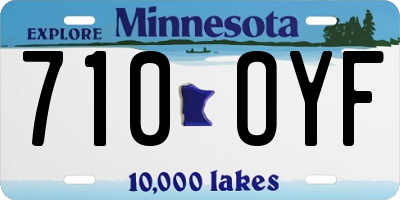 MN license plate 710OYF
