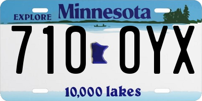 MN license plate 710OYX