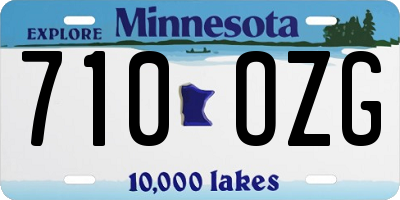 MN license plate 710OZG