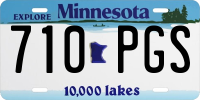 MN license plate 710PGS