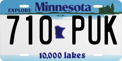 MN license plate 710PUK