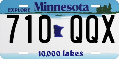 MN license plate 710QQX
