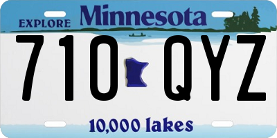 MN license plate 710QYZ