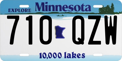 MN license plate 710QZW