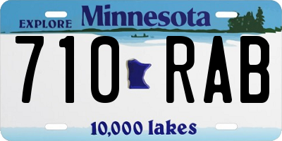 MN license plate 710RAB