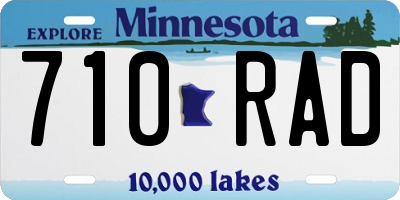 MN license plate 710RAD