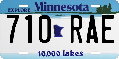 MN license plate 710RAE