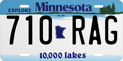 MN license plate 710RAG
