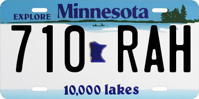 MN license plate 710RAH