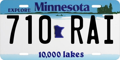 MN license plate 710RAI