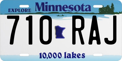 MN license plate 710RAJ