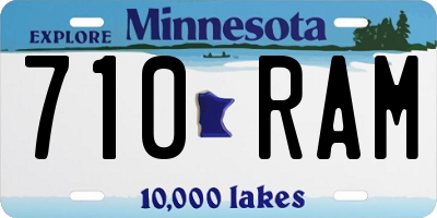MN license plate 710RAM